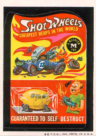 Illustration for article titled Valveater And Shot Wheels: Wacky Packages For Gearheads